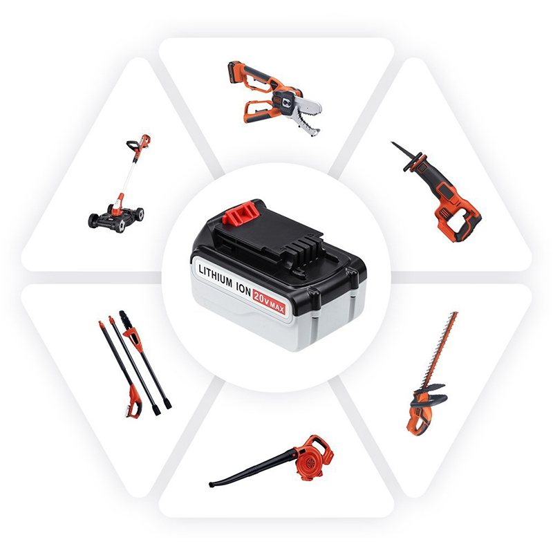 Byte av 20V 3000 mAh Li-ion-batterier för Black \u0026 Decker LB20, LBX20, LBX4020, LB2X4020 Elektriska borrar
