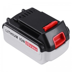 Li-ion 20V 4000 mAh utbytningsbatterier för Black \u0026 Decker LB20, LBX20, LBX4020, LB2X4020 trådlösa verktyg